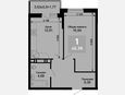 1-комнатная квартира, 43.62 м², 13/15 этаж фото 0