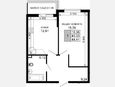 1-комнатная квартира, 44.78 м², 4/15 этаж фото 0