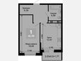 1-комнатная квартира, 43.62 м², 11/15 этаж фото 0