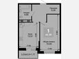 1-комнатная квартира, 43.62 м², 7/15 этаж фото 0