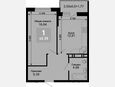 1-комнатная квартира, 43.62 м², 9/15 этаж фото 0