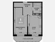 1-комнатная квартира, 44.48 м², 2/19 этаж фото 0