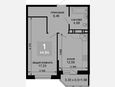 1-комнатная квартира, 42.96 м², 2/19 этаж фото 0