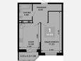 1-комнатная квартира, 42.96 м², 2/19 этаж фото 0