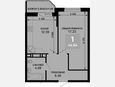 1-комнатная квартира, 42.96 м², 4/19 этаж фото 0