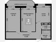 2-комнатная квартира, 63.77 м², 11/19 этаж фото 0