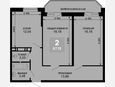 2-комнатная квартира, 63.77 м², 9/19 этаж фото 0