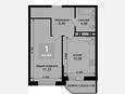 1-комнатная квартира, 42.96 м², 9/19 этаж фото 0
