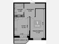 1-комнатная квартира, 42.96 м², 8/19 этаж фото 0