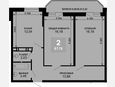 2-комнатная квартира, 63.77 м², 18/19 этаж фото 0