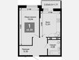 1-комнатная квартира, 43.62 м², 7/15 этаж фото 0