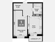 1-комнатная квартира, 43.62 м², 5/15 этаж фото 0