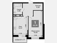 1-комнатная квартира, 44.09 м², 4/15 этаж фото 0