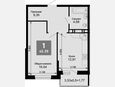 1-комнатная квартира, 44.09 м², 4/15 этаж фото 0