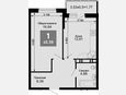 1-комнатная квартира, 44.09 м², 4/15 этаж фото 0