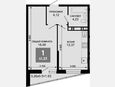 1-комнатная квартира, 40.80 м², 18/19 этаж фото 0