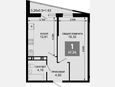 1-комнатная квартира, 40.81 м², 17/19 этаж фото 0