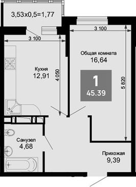 1-комн. квартира фото 0