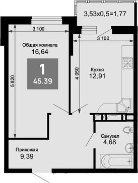 1-комн. квартира фото 0